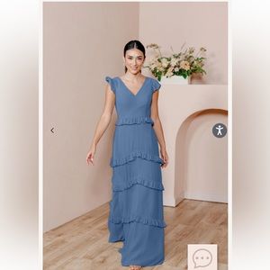 Revelry Dress - Amelia Chiffon Style - Dusty Blue (#903) Bridesmaids Dress